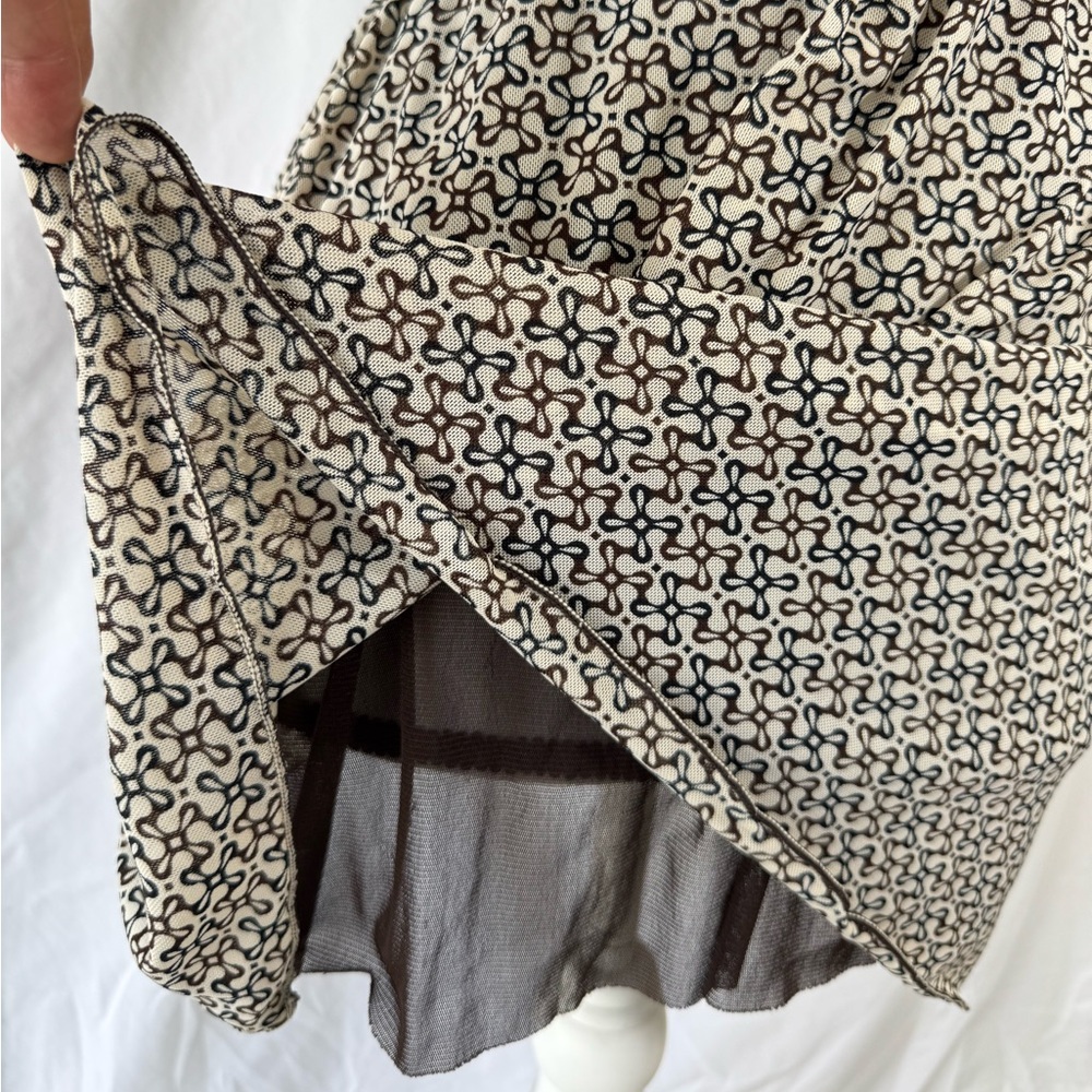 Max Studio Elegant Brown Patterned Empire Waist T… - image 4